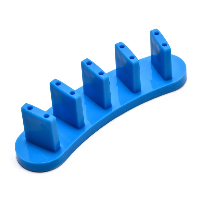 Rolabling 3 pcs False Nail Art Tips Practice Display Stand Tool with 10 pcs False Nail Tips for Gel Nail Polish DIY Nail Training Tools (Blue) - Image 3